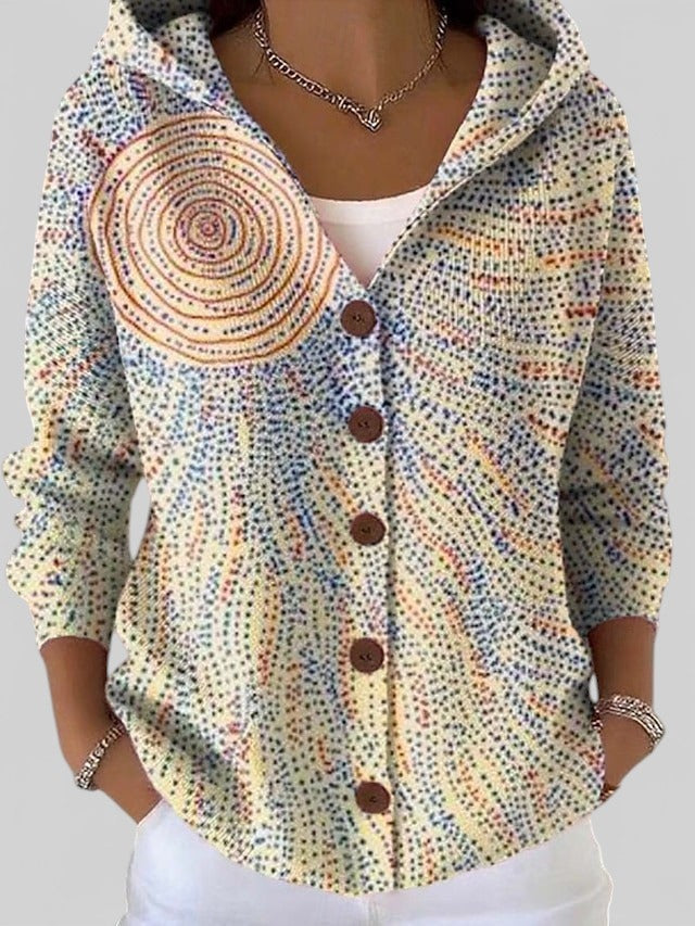 Loria - Cardigan con Cappuccio Casual e Stilos