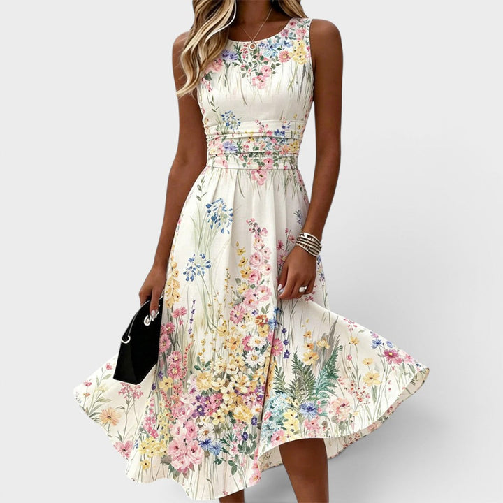 Inara - Abito midi floreale soft touch