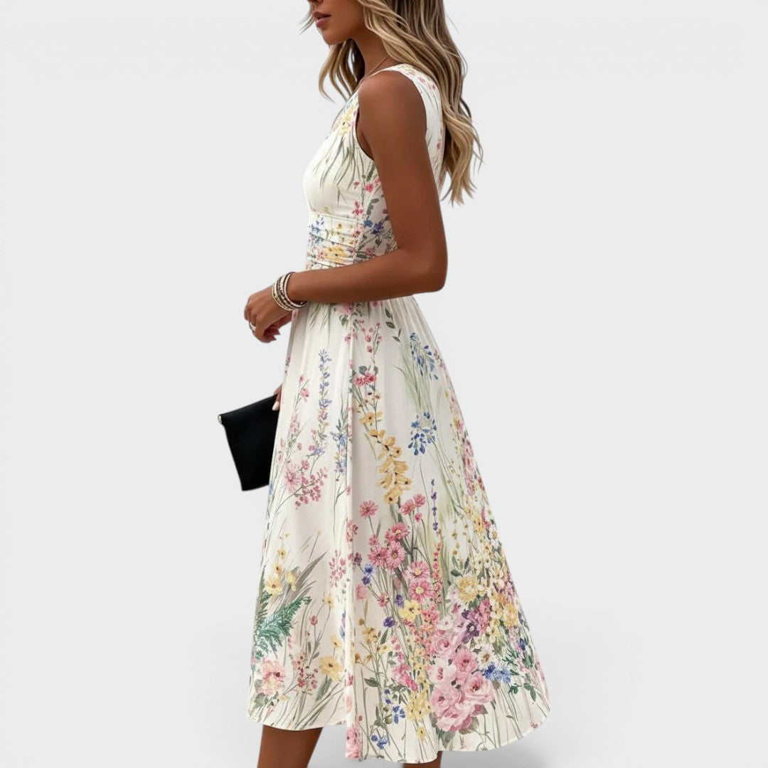 Inara - Abito midi floreale soft touch