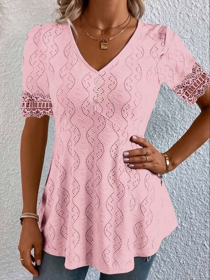 Meridia - Blusa con scollo a V dal tocco morbido