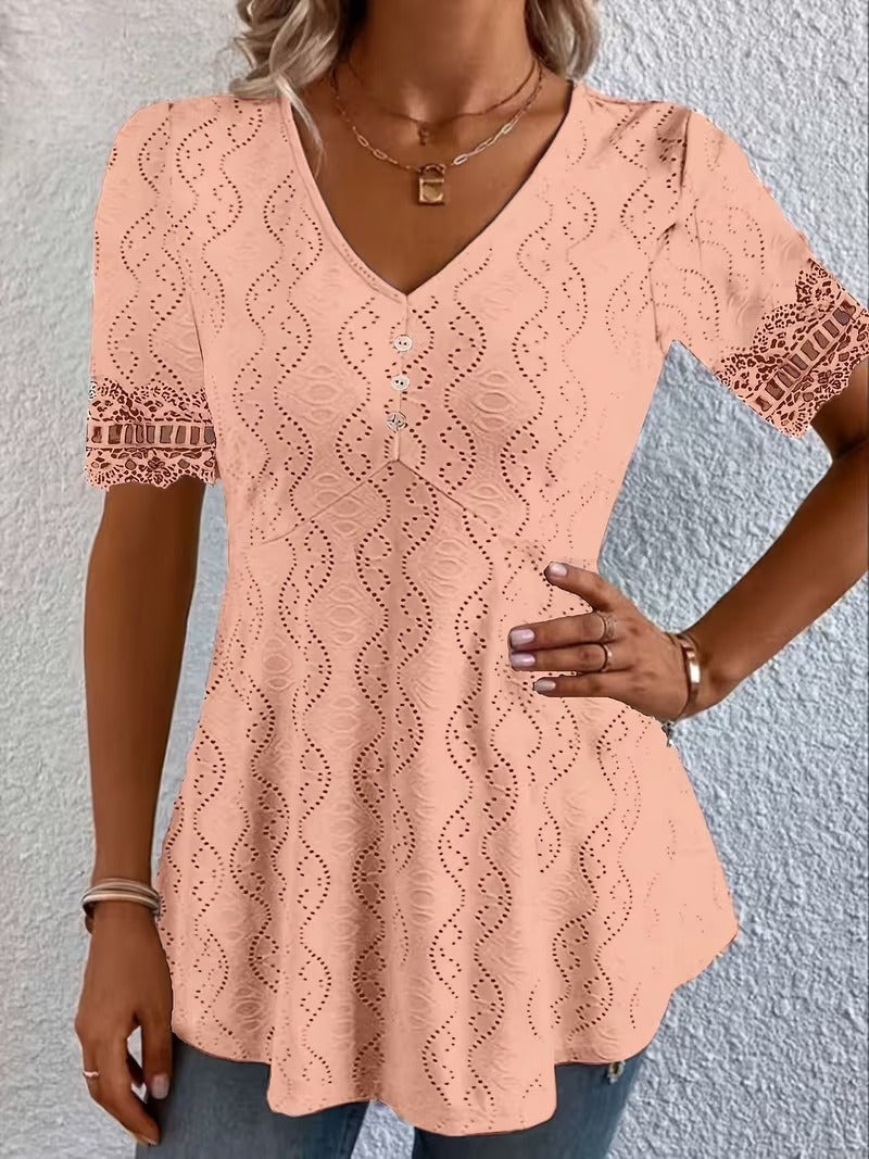 Meridia - Blusa con scollo a V dal tocco morbido