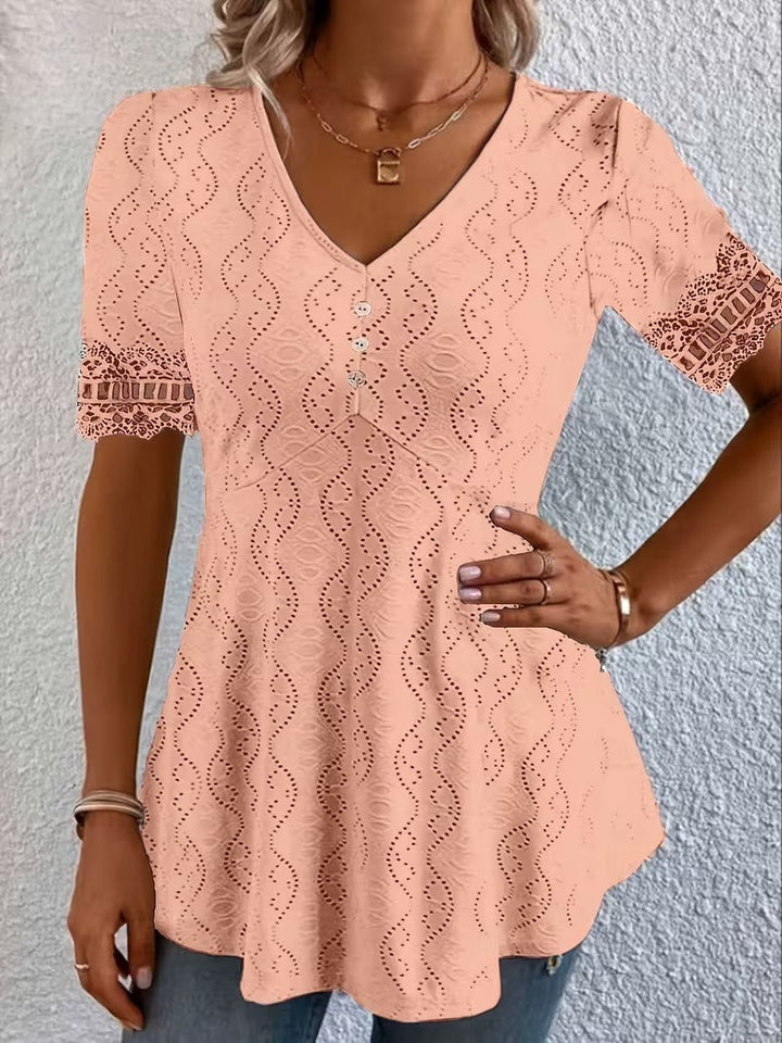 Meridia - Blusa con scollo a V dal tocco morbido