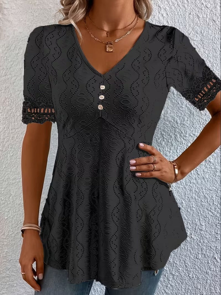 Meridia - Blusa con scollo a V dal tocco morbido