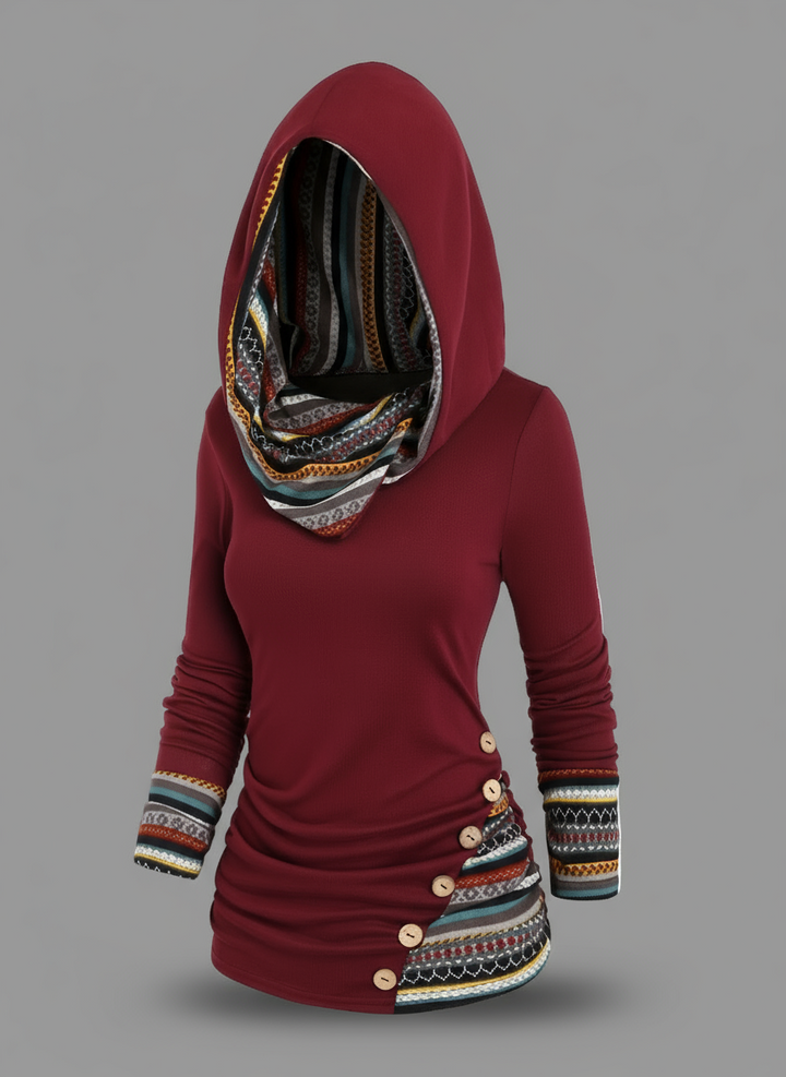 Amilene - Pullover con Cappuccio Stile Casual