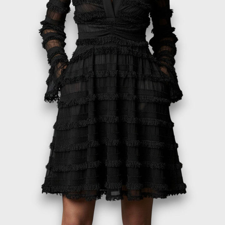 Zayenna - Abito testurizzato con frange