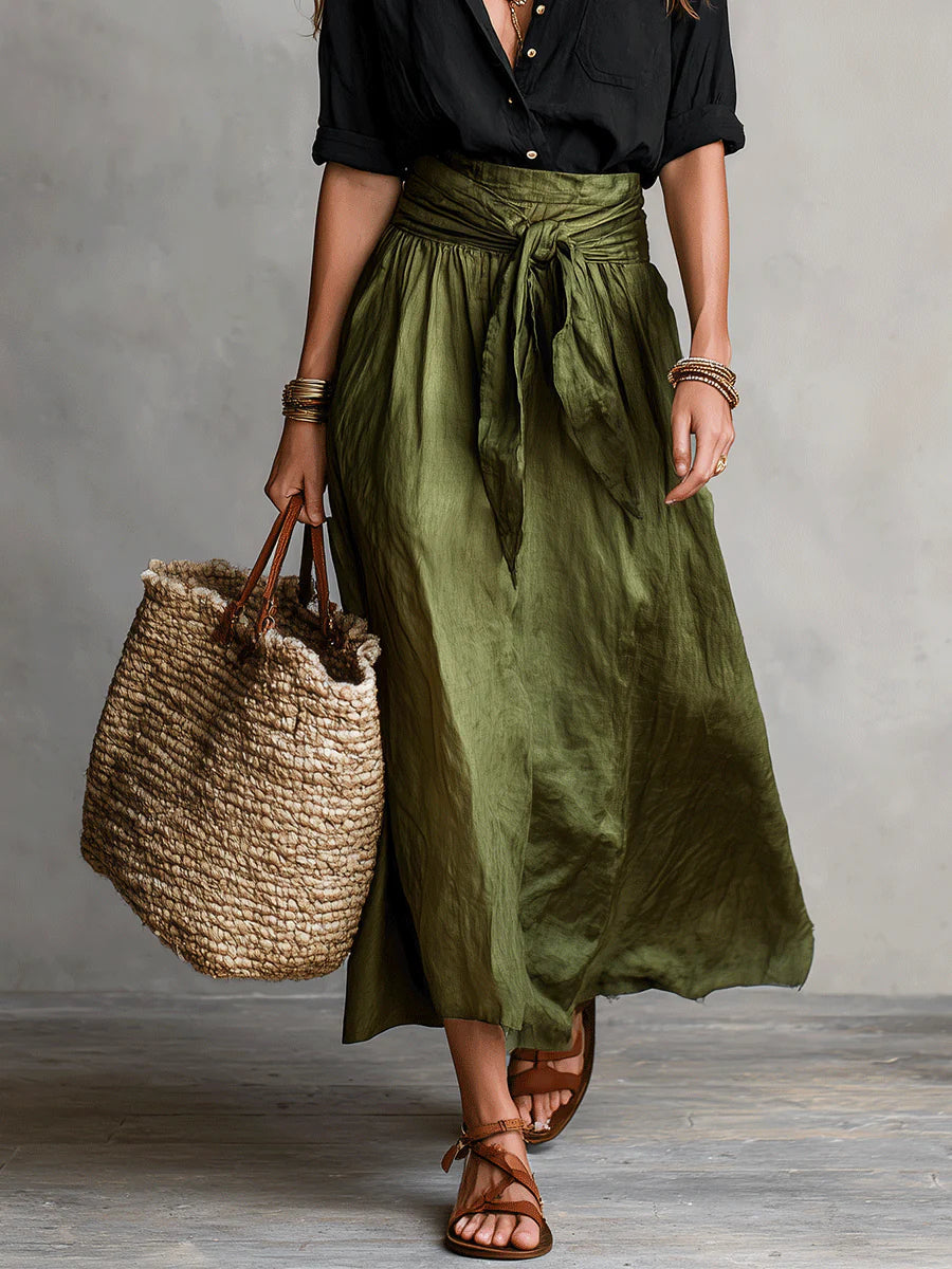Odelia - Coordinato boho chic con top e gonna midi