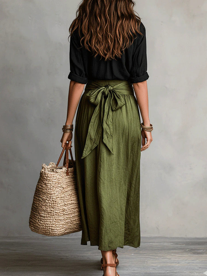 Odelia - Coordinato boho chic con top e gonna midi