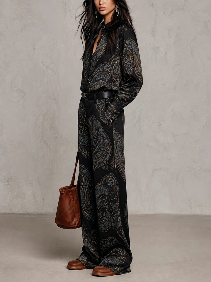 Lorelei - Coordinato due pezzi in paisley setoso