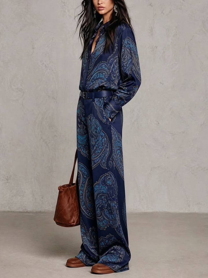 Lorelei - Coordinato due pezzi in paisley setoso