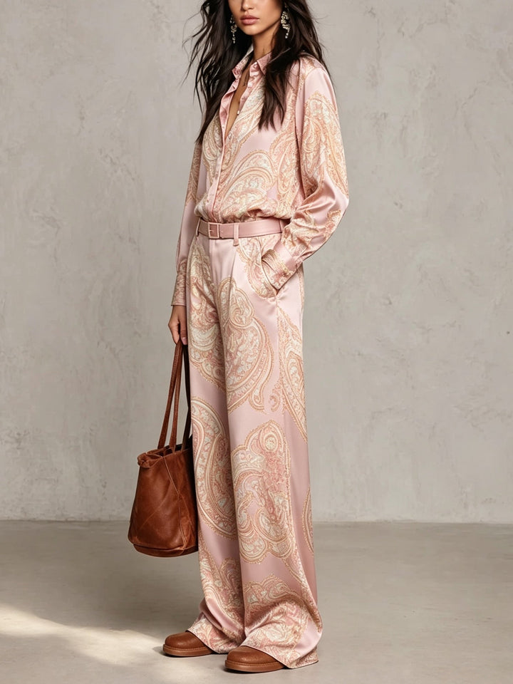 Lorelei - Coordinato due pezzi in paisley setoso