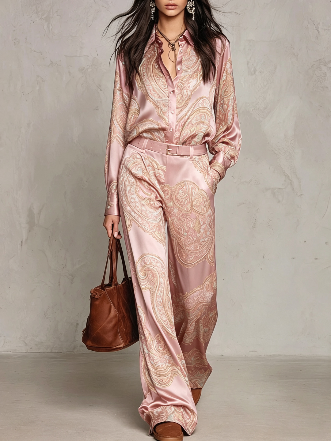 Lorelei - Coordinato due pezzi in paisley setoso
