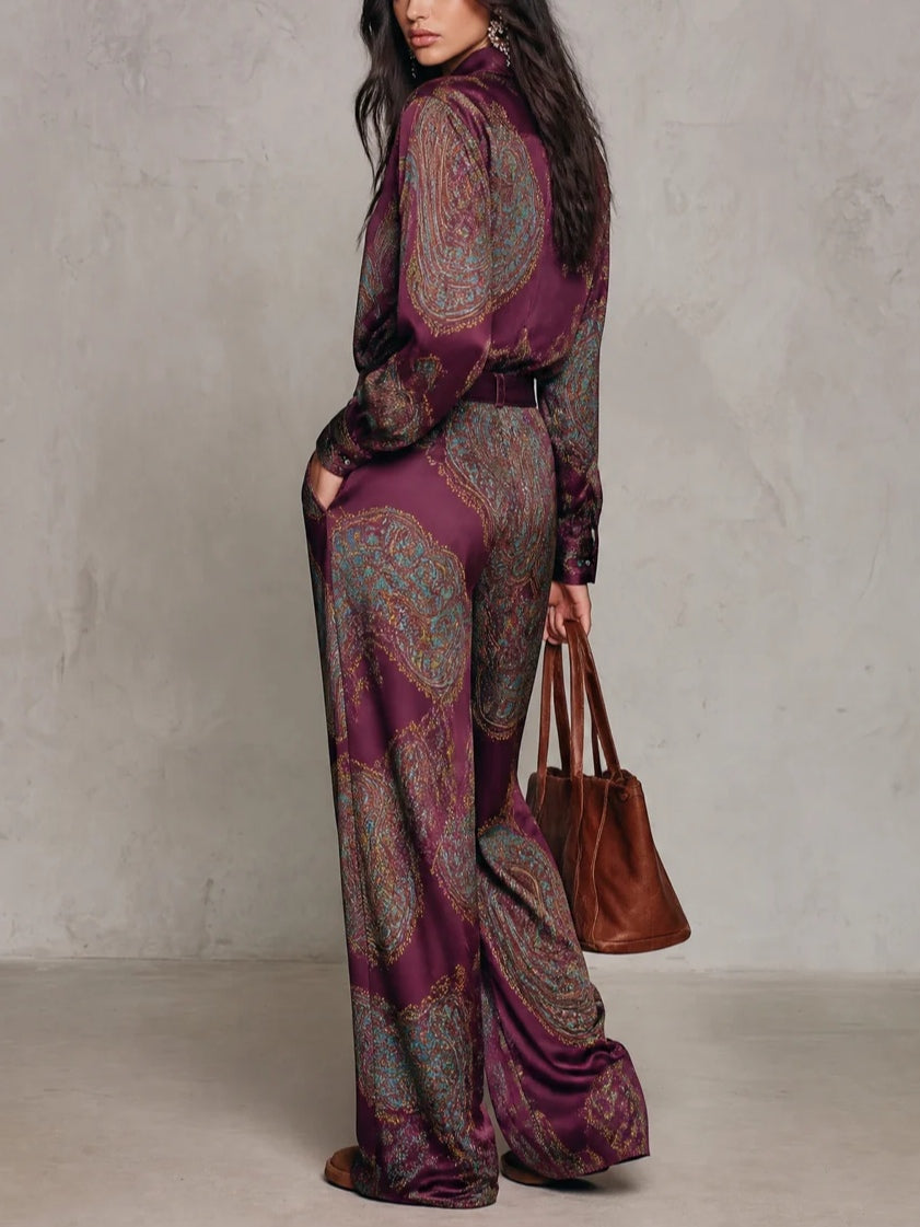 Lorelei - Coordinato due pezzi in paisley setoso