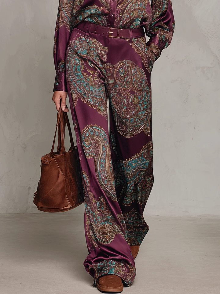 Lorelei - Coordinato due pezzi in paisley setoso