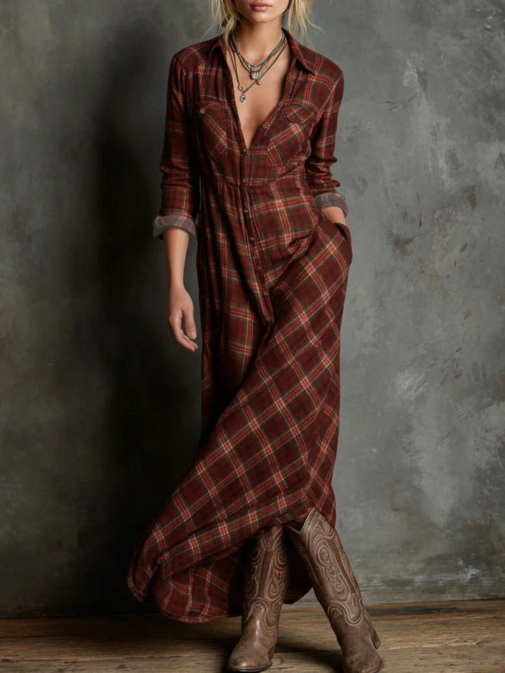 Zuri - Abito chemisier maxi elegante