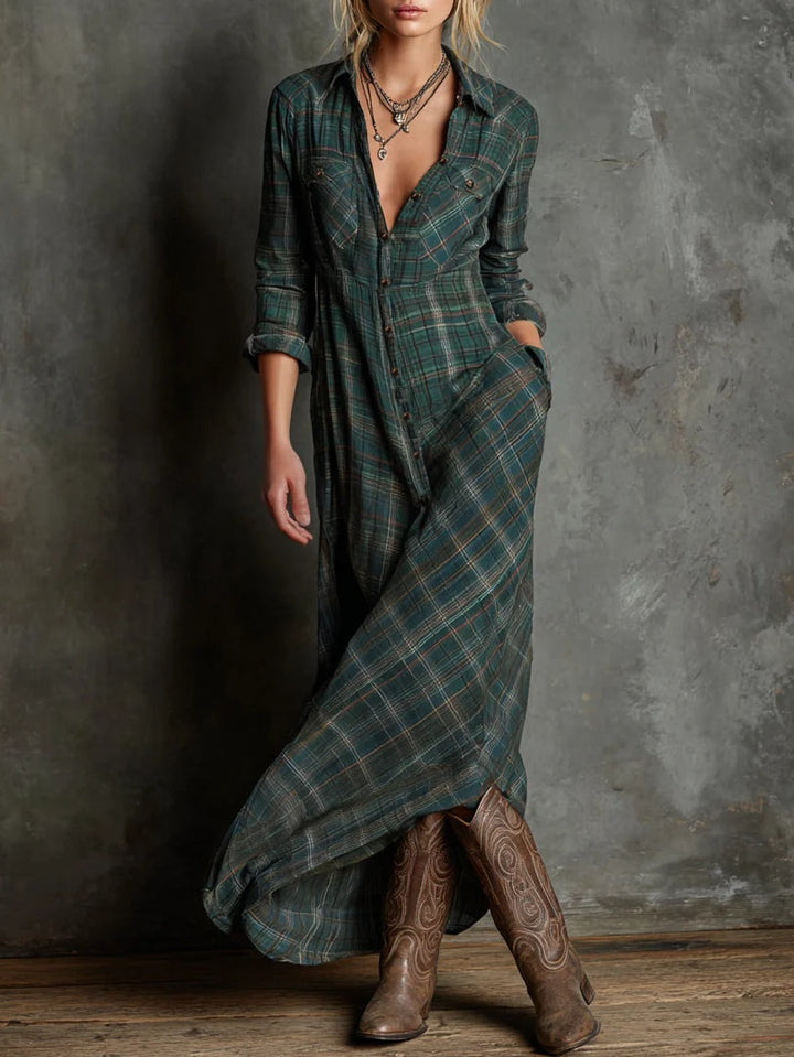 Zuri - Abito chemisier maxi elegante