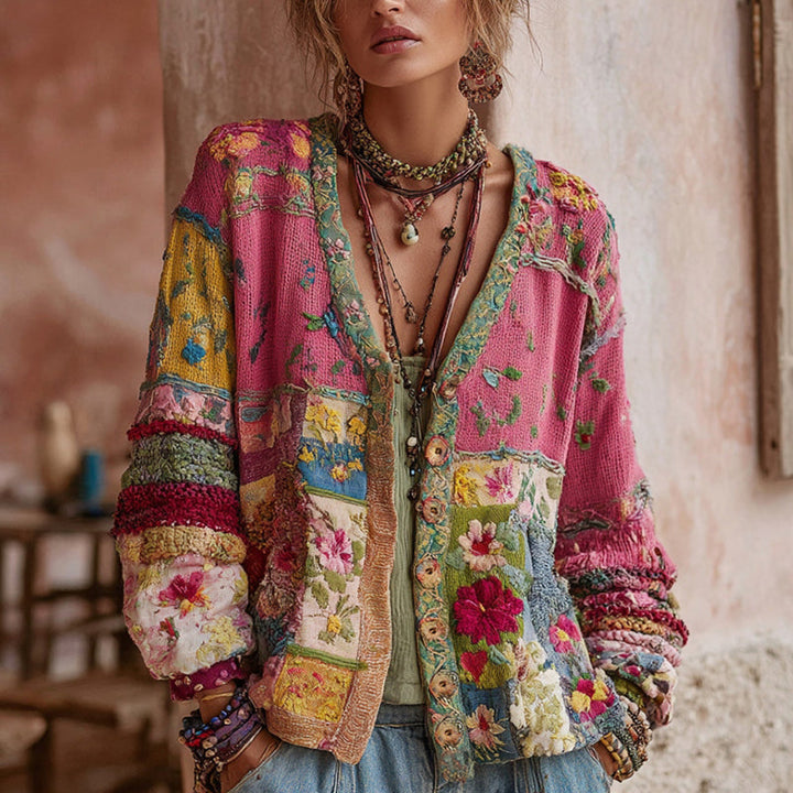 Galissa - Cardigan con scollo a V morbido al tatto