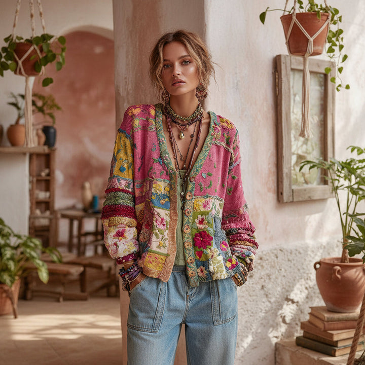 Galissa - Cardigan con scollo a V morbido al tatto