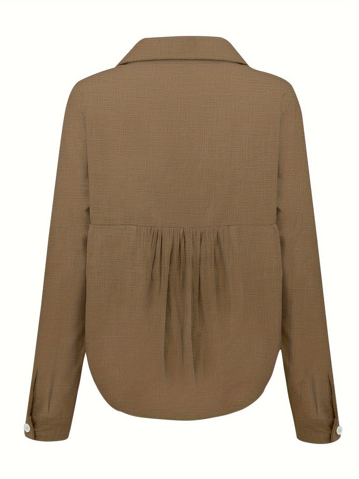 Rowena - Blusa trasparente con frange