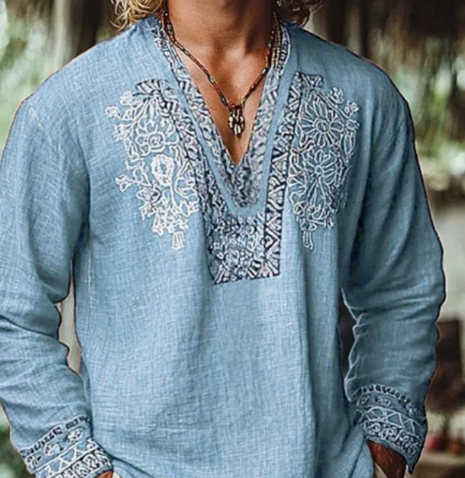 Milford - Camicia leggera con scollo a V