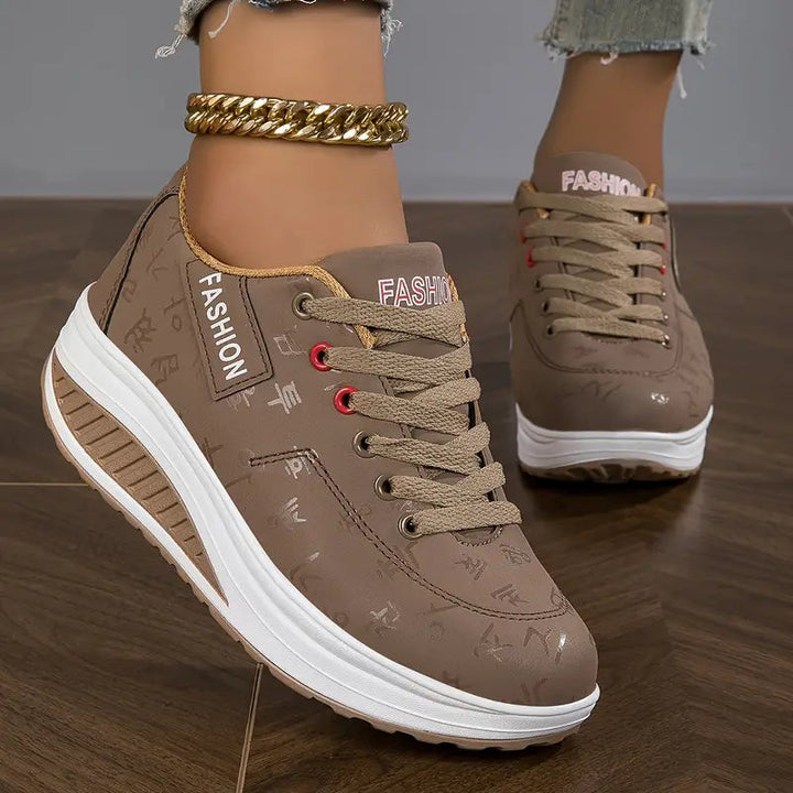 Sable - Sneakers stringate con plateau stile casual