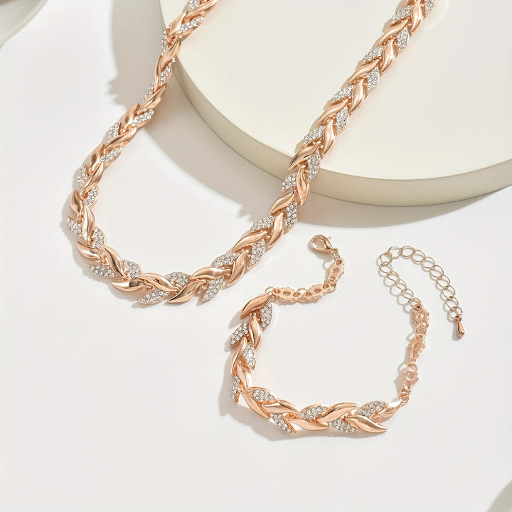 Yvonne - Parure collana e bracciale scintillanti