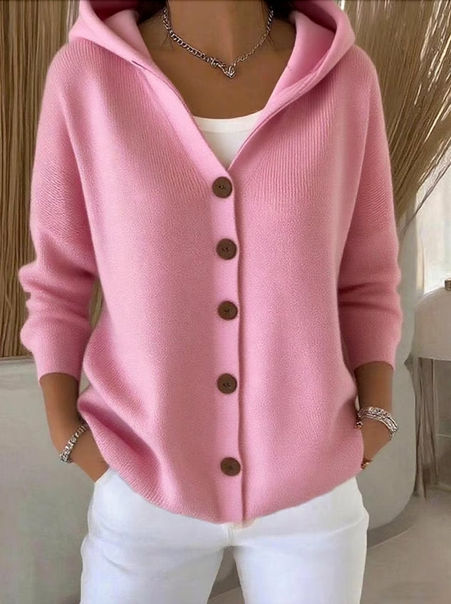 Carlotte - Cardigan in maglia con cappuccio