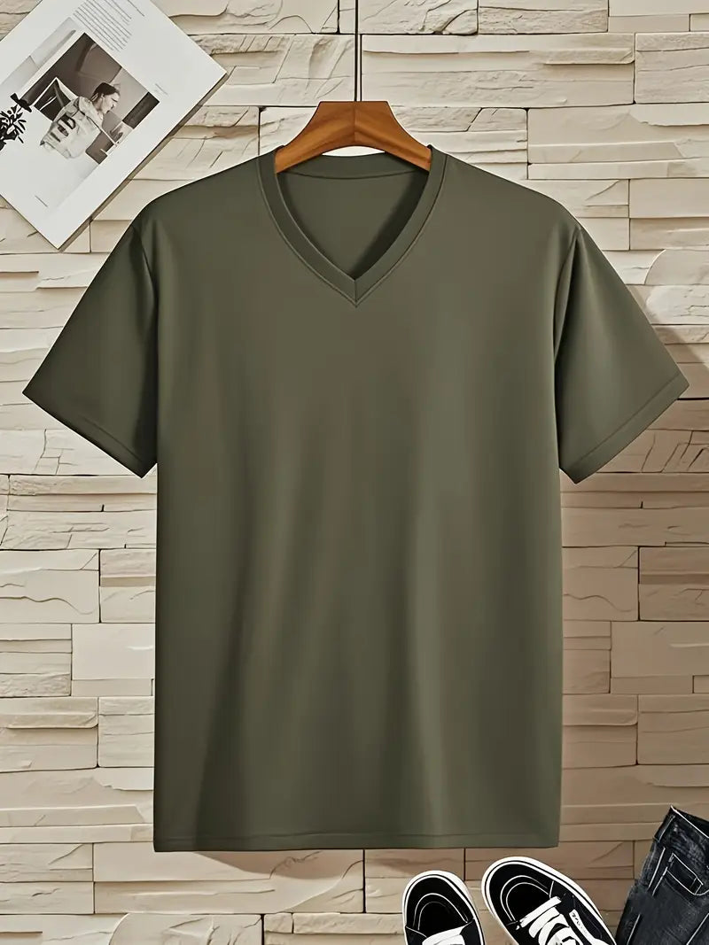 Trevor - T-shirt con scollo a V dal tocco morbido