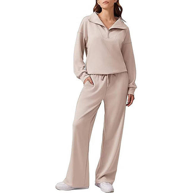 Maud - Coordinato due pezzi con mezza zip, fit rilassato