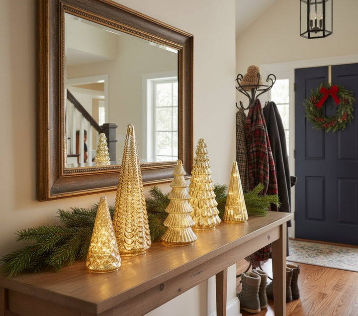 Vionara - Alberi di Natale Illuminati d'Oro