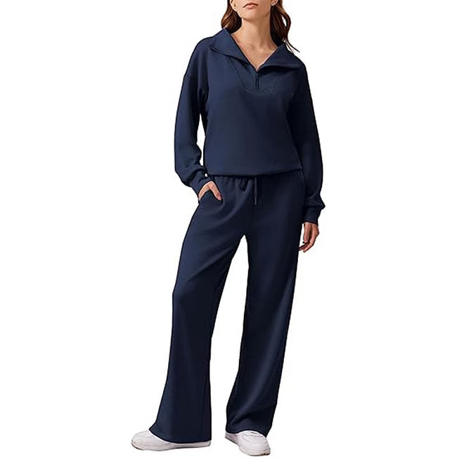 Maud - Coordinato due pezzi con mezza zip, fit rilassato
