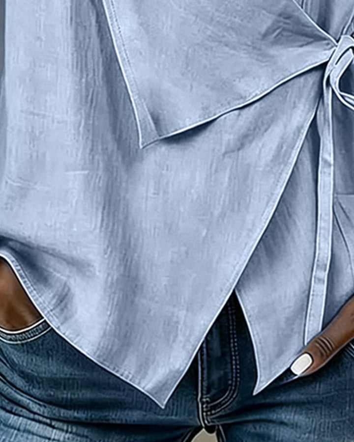 Farren - Blusa a portafoglio smanicata