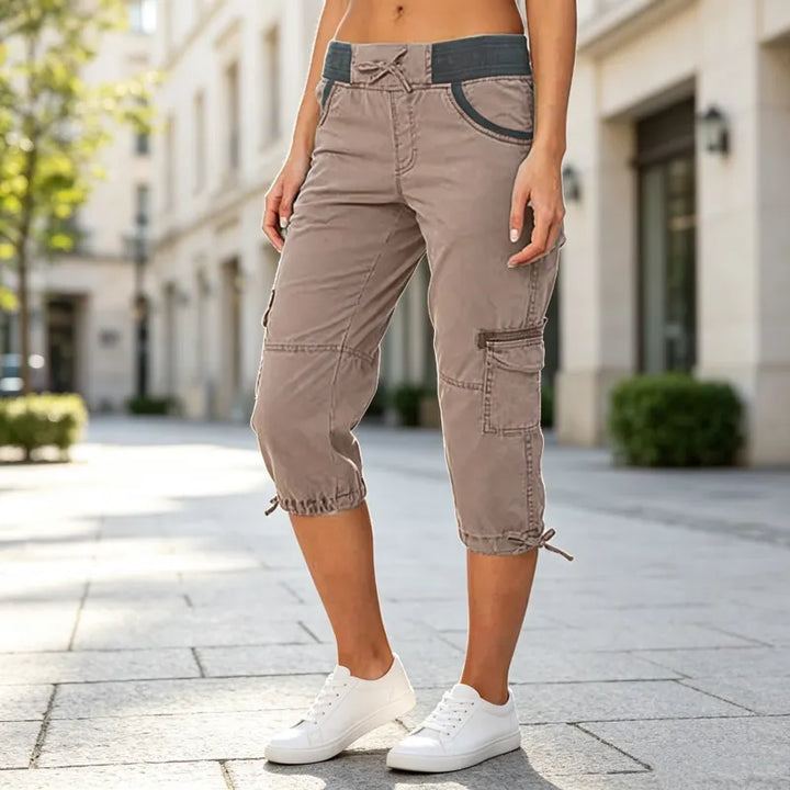 Astrelia - Pantaloni capri cargo utility