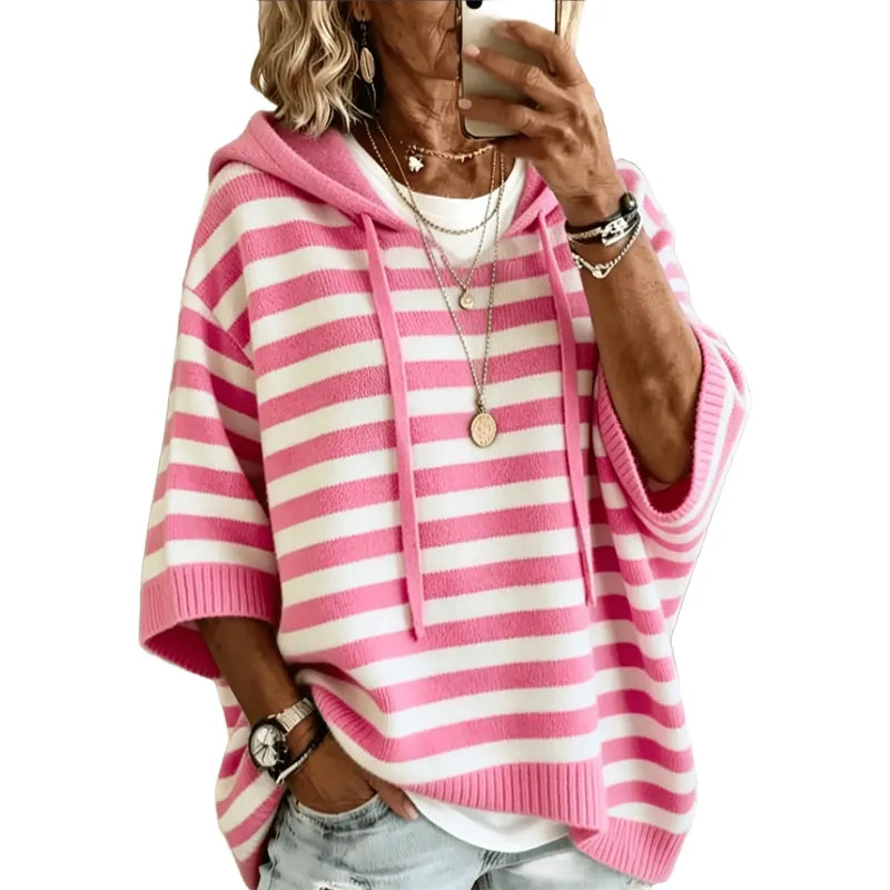 Leontine - Maglione a righe con cappuccio