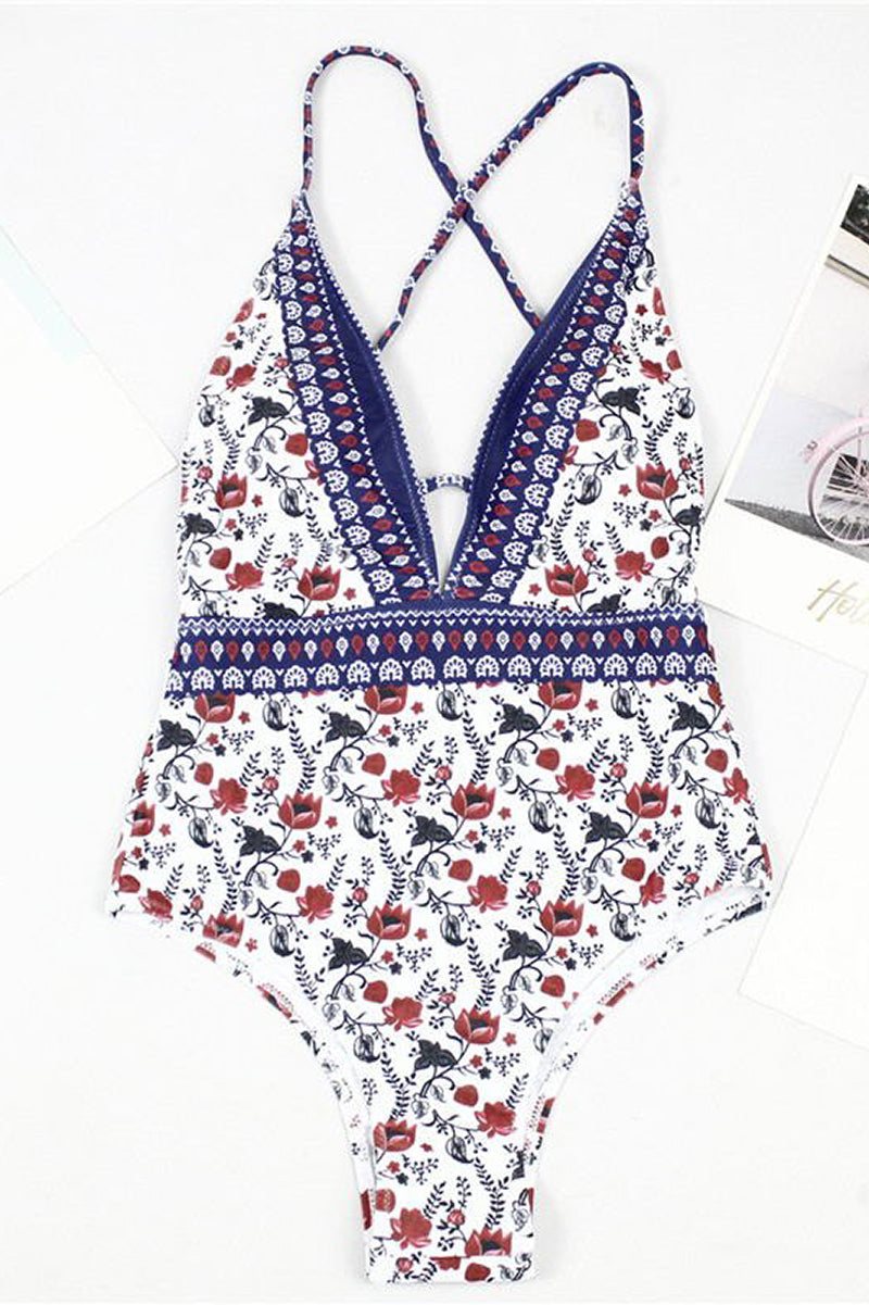 Sereina - Costume da bagno intero modellante con scollo a V