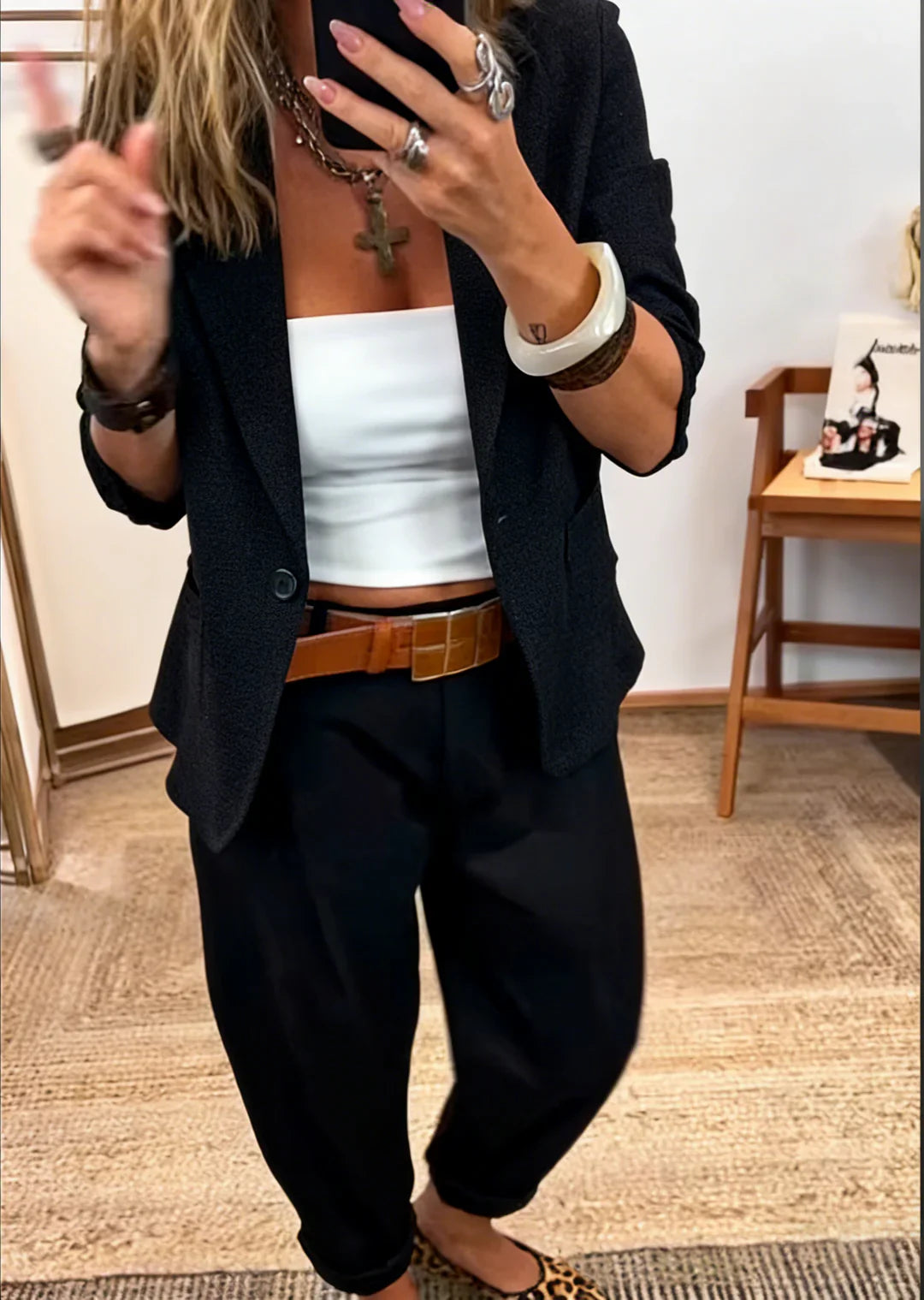 Rosina - Completo blazer e pantaloni morbido al tatto