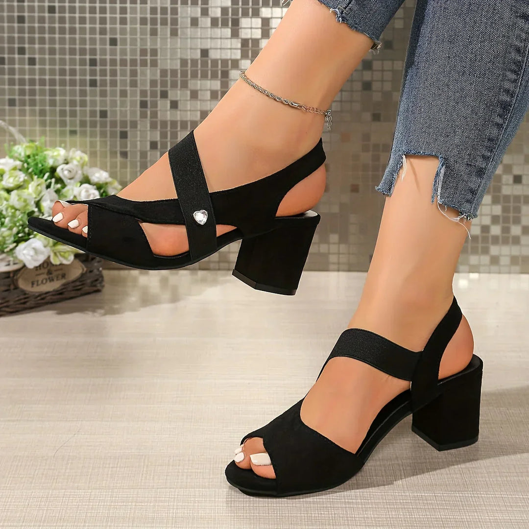 Lurene - Scarpe con tacco a blocco imbottite