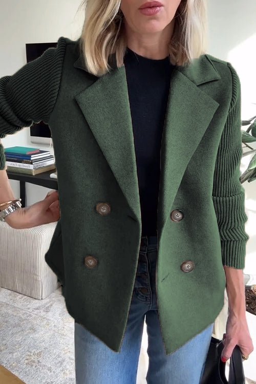 Ebba - Blazer doppiopetto con maniche in maglia