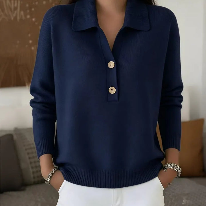 Belisara - Maglione con scollo a V morbido al tatto