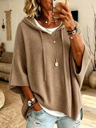 Zoralisse - Maglione con cappuccio oversize avvolgente