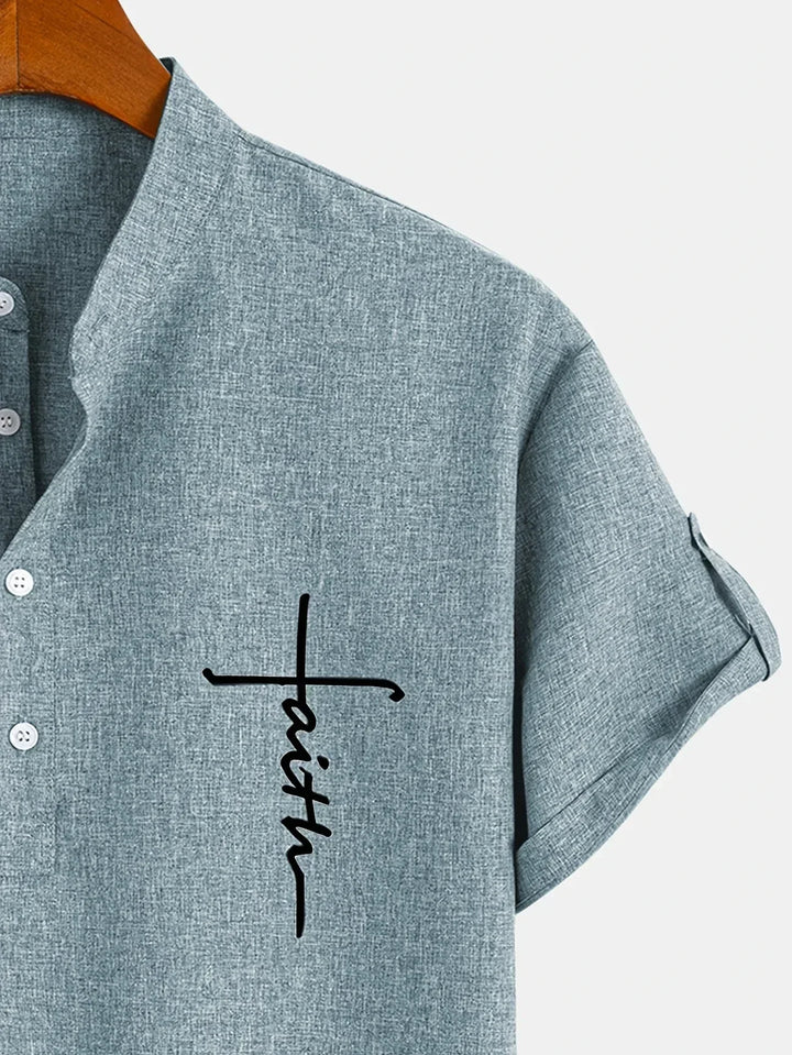 Harlan - Camicia testurizzata a collo alto