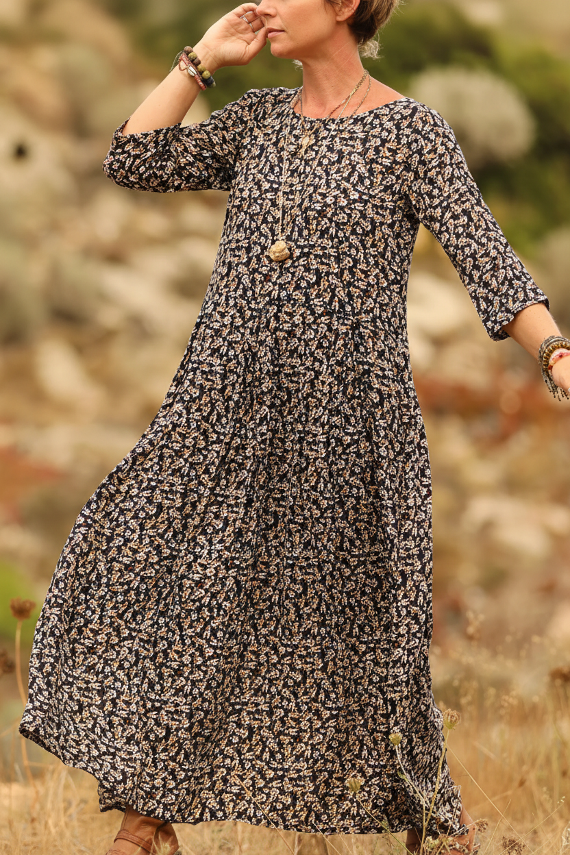 Griselda - Abito maxi plissé casual