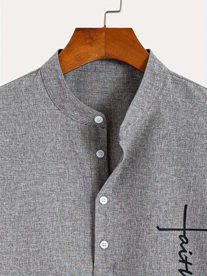 Harlan - Camicia testurizzata a collo alto