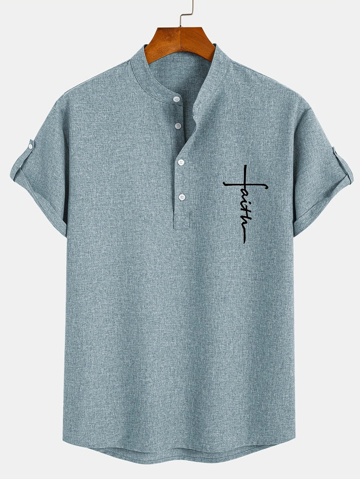 Harlan - Camicia testurizzata a collo alto
