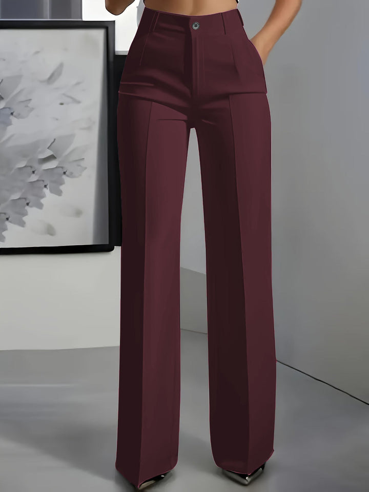 Adorisse - Pantaloni a palazzo a vita alta sartoriali