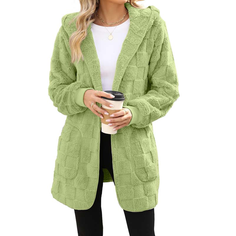 Zinnabelle - Cardigan con cappuccio in velluto operato
