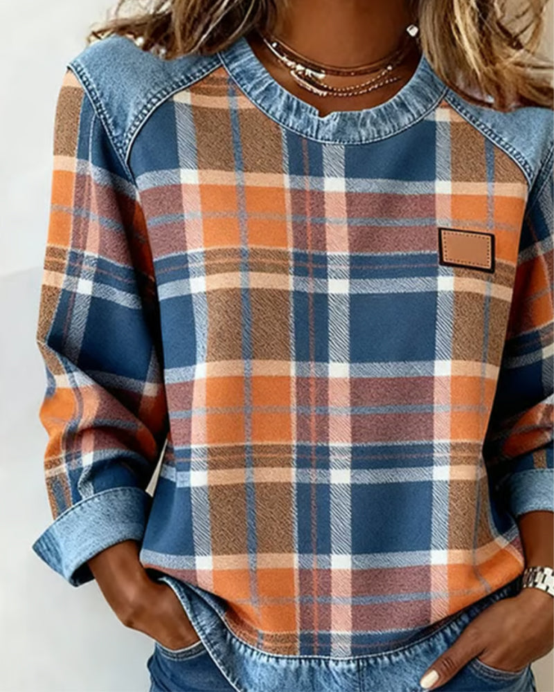 Adair - Felpa casual a righe con girocollo