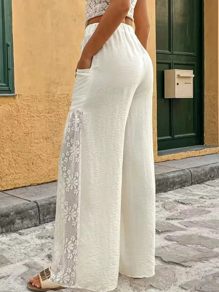 Carlotta - Pantaloni leggeri in pizzo