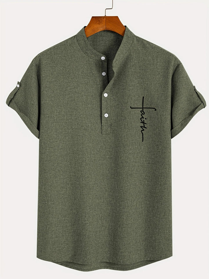 Harlan - Camicia testurizzata a collo alto