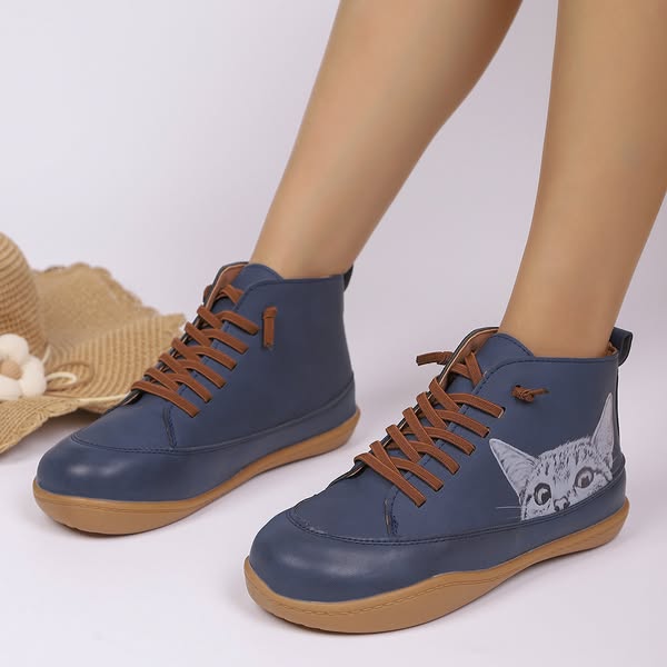Zorelle - Stivaletti comfort con dettaglio gatto