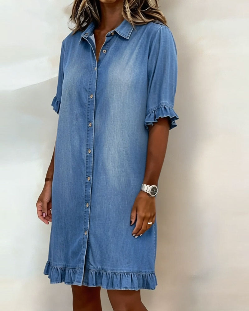 Amelith - Abito in denim leggero